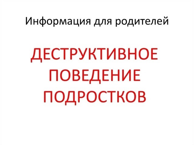 Профилактика деструктивного поведения обучающихся.